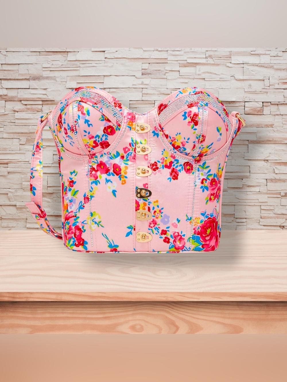 Betsey Johnson Corsets Of Love Floral Crossbody 🌺 - Picture 3 of 5